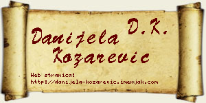 Danijela Kozarević vizit kartica